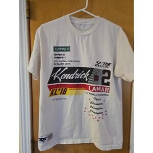 Kendrick Lamar TDE Racing T-Shirt Size Medium Tee 2018 Tour Championship Rare
